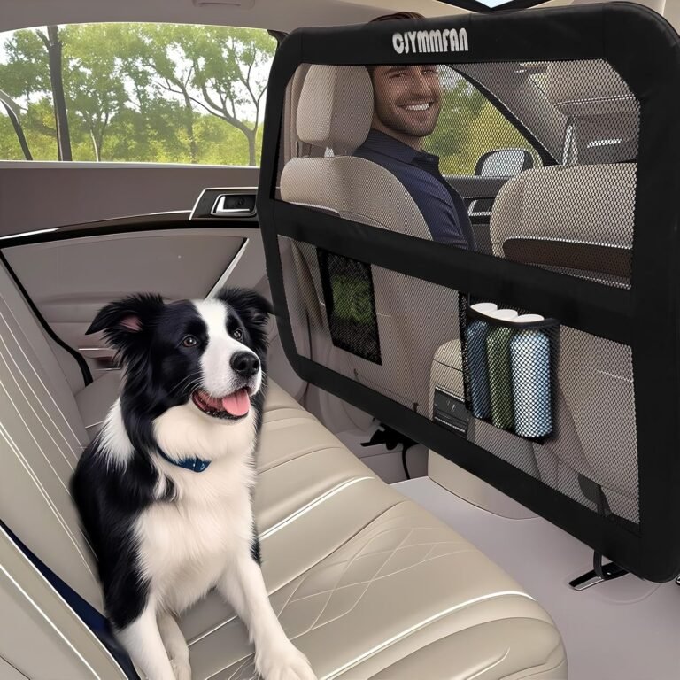 Évaluations de produits 6 Transparent Dog Barrier for Car installed in SUV rear seat