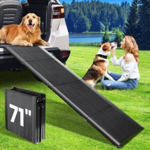 Dog Ramp for Car – foldable aluminum non-slip ramp for pets